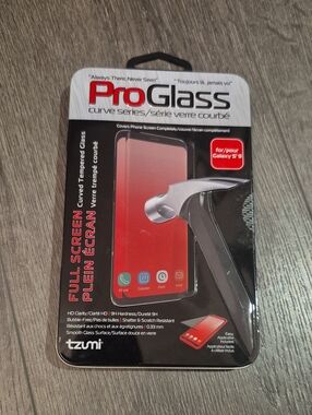 Tzumi ProGlass Curved Tempered Glass Screen Protector for Galaxy S9 -FULL SCREEN